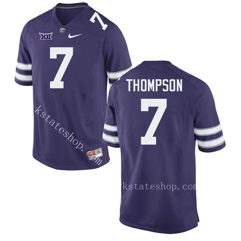 Skylar Thompson Kansas State Jersey,Kansas State Wildcats #7 Skylar Thompson Jersey Youth-Purple